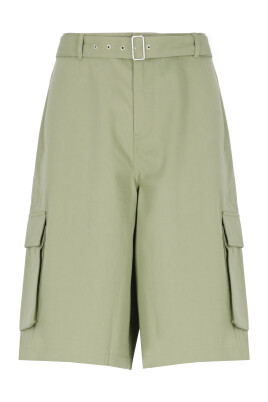 gronne-bomuld-bermuda-shorts-med-cargolommer