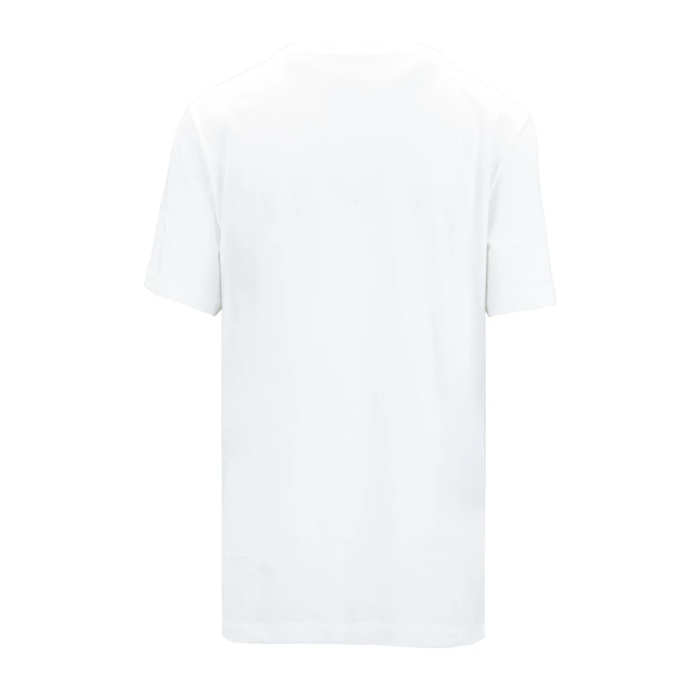 Versace Katoenen T-shirt met korte mouwen en logo White Dames