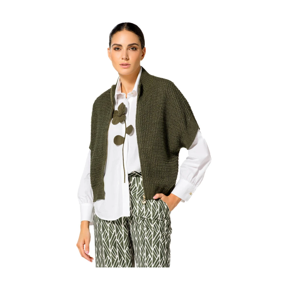 Caroline Biss Elegante Bolero Vest Green Dames