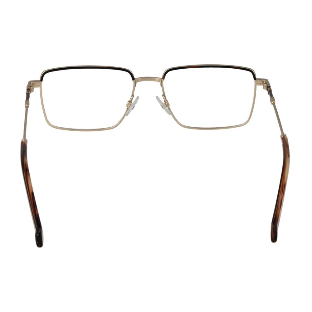 Hackett Gouden Metalen Rechthoek Blauwfilter Optische Monturen Yellow Heren