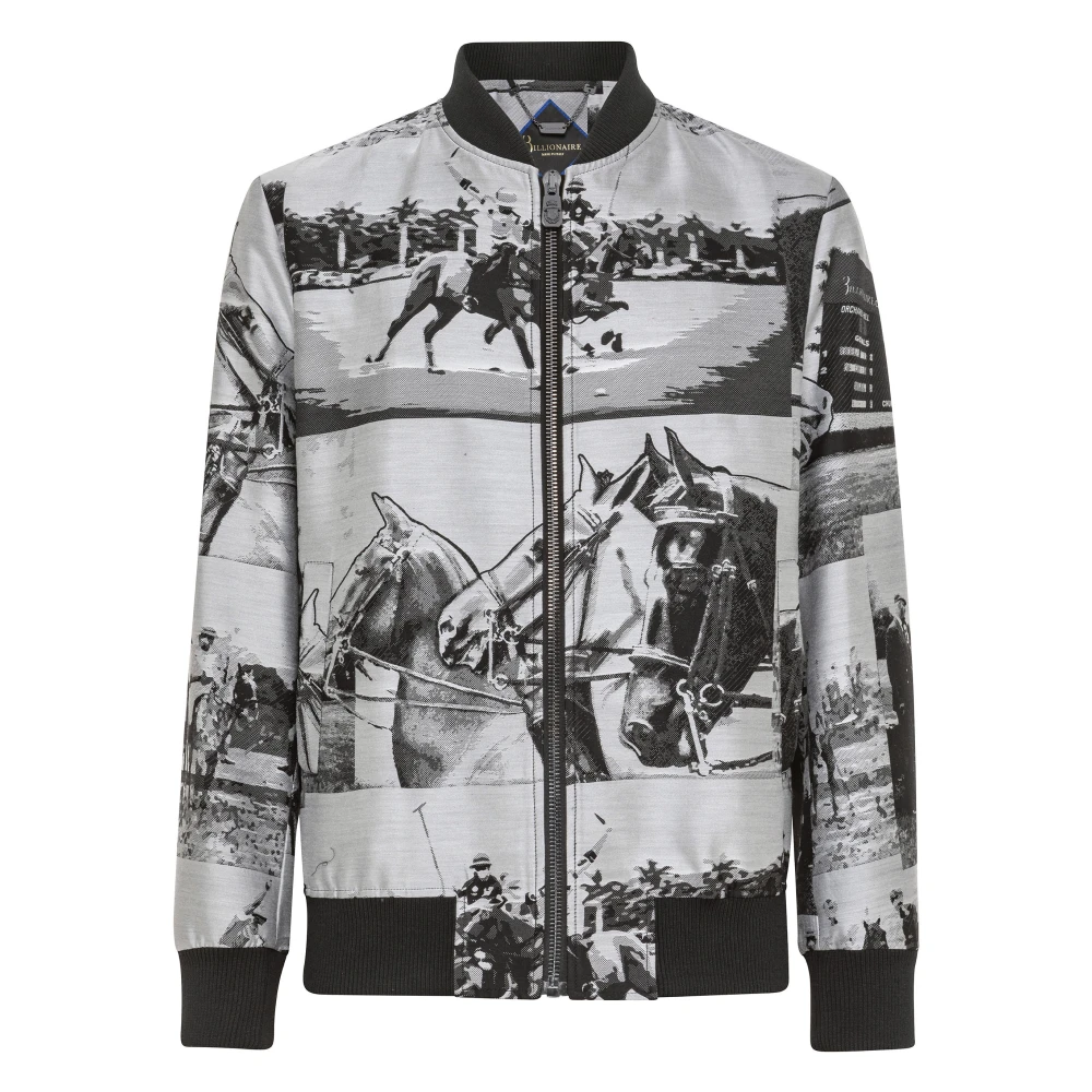 Billionaire Mannelijk Zwart Jassen Heren, L, Bomber