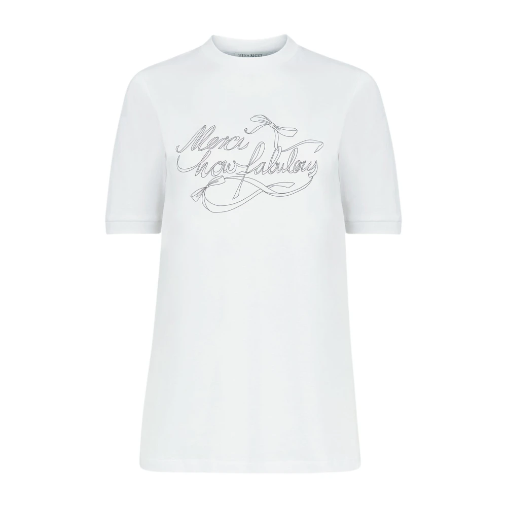 Nina Ricci Fabuleus Wit T-shirt White Dames