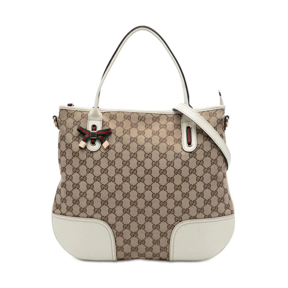 Gucci Vintage Women's Brown Pre-Owned Printed Pattern Tote Bag