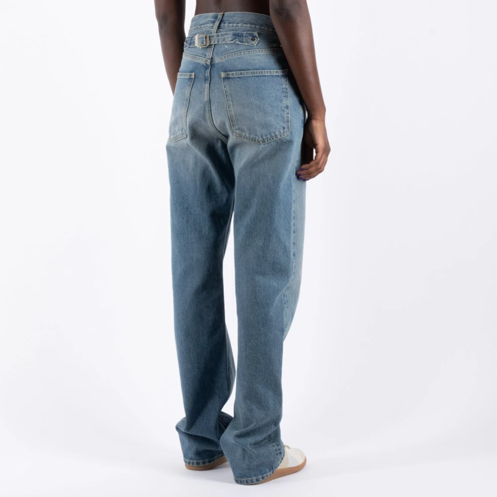 Maison Margiela Blauwe Katoenen Jeans Blue Dames