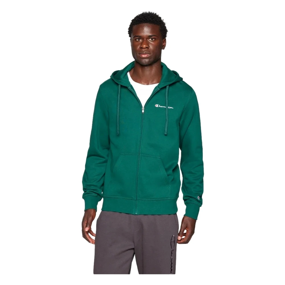 Champion Groene Hoodie met Rits Green Heren