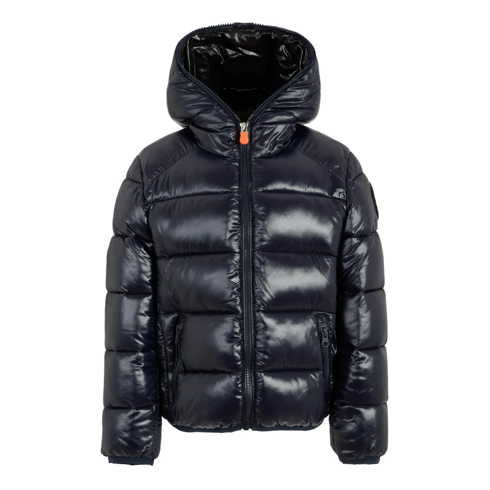 Save The Duck Unisex Kids Blue Quilted Down Jacket With Hood - Winter Jackets - 10 Y - Kids