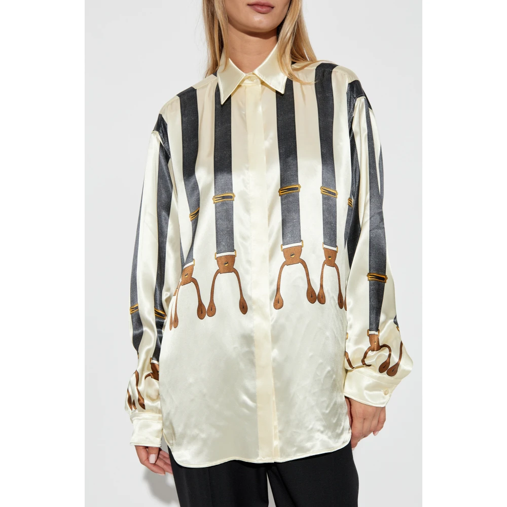 Moschino Gestreept patroon overhemd Beige Dames