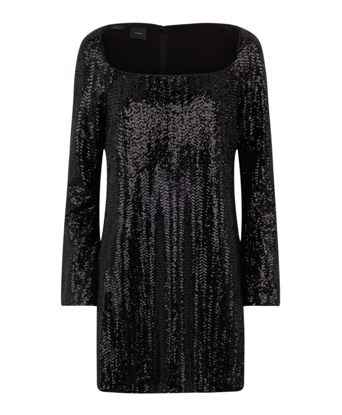 robe-noire-a-sequins-et-manches-longues