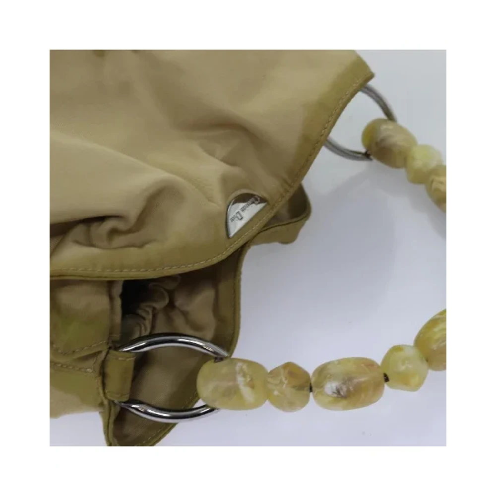Dior Vintage Pre-owned Nylon handbags Beige Dames
