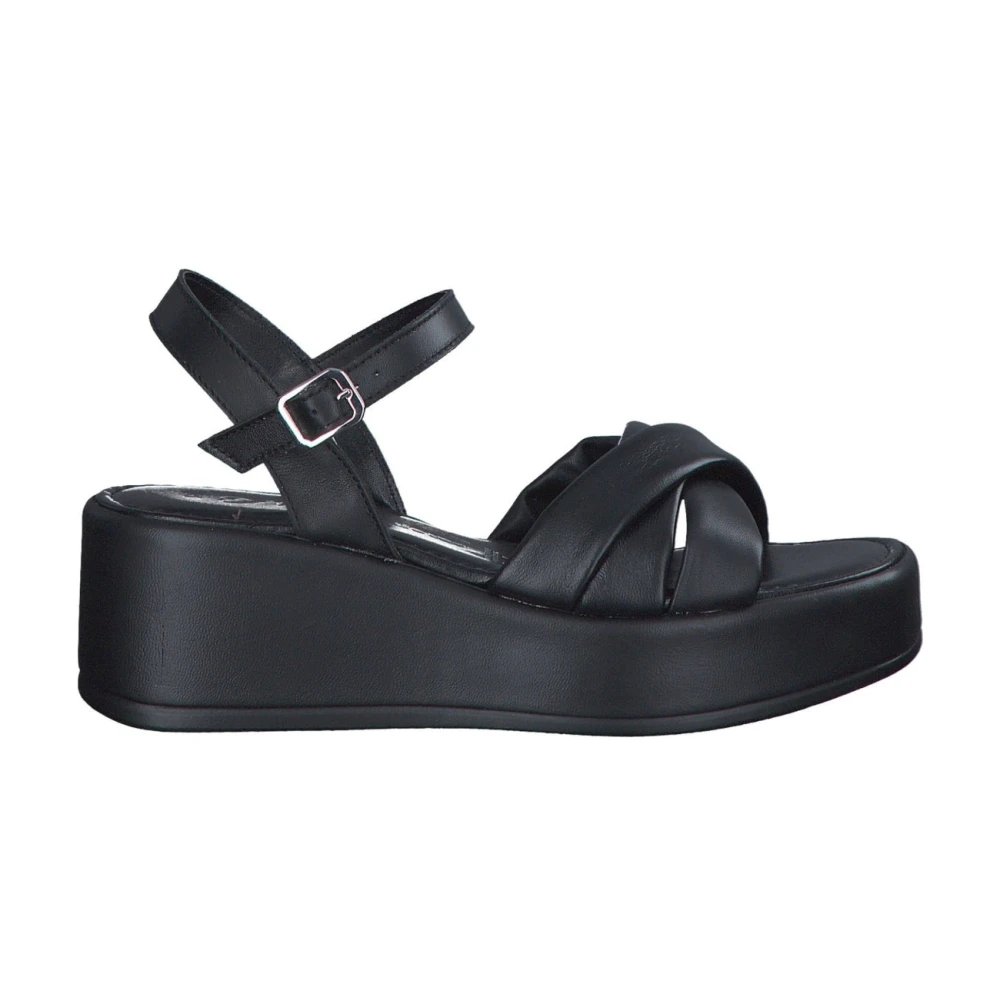 Marco Tozzi Women's Black Flat Sandals For - Flat Sandals - 6 Uk - Shoes
