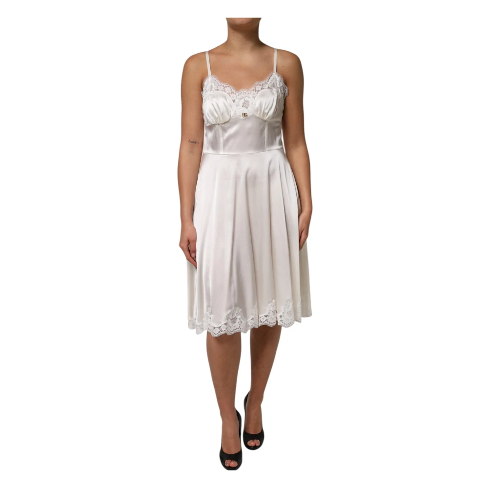 Dolce & Gabbana Donna Bianco Slip Dress