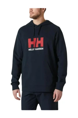 Marinblå Logo Hoodie