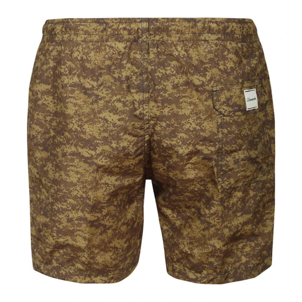 Drumohr Beige badpak met bruine print Brown Heren