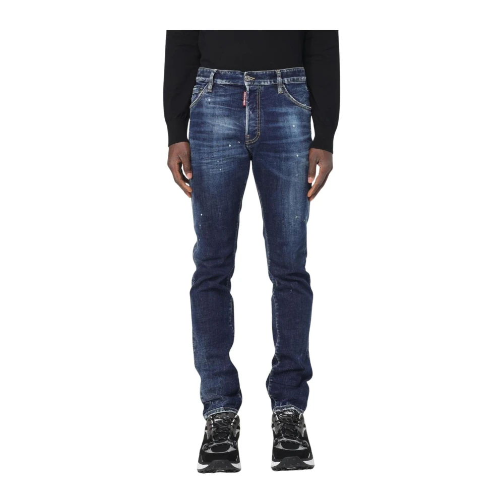 Dsquared2 Men's Blue Cool Distressed Skater Jeans