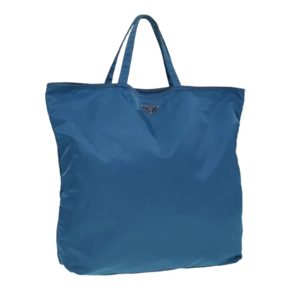 Prada Vintage Pre-owned Nylon totes Blue Dames