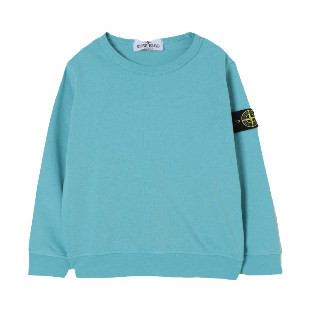 Stone Island Blue Crewneck Sweatshirt - Male - Kids Sweatshirts - 10 Y - Kids