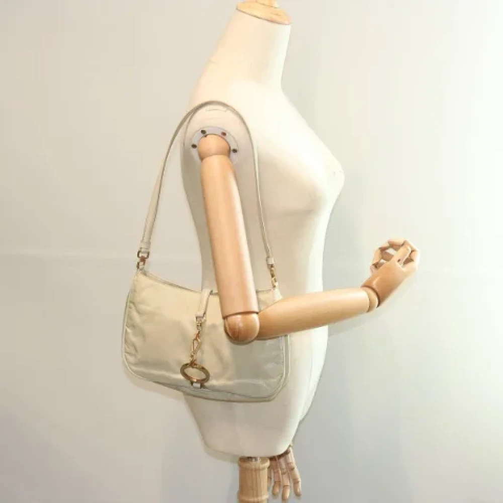 Prada Vintage Pre-owned Fabric prada-bags Beige Dames