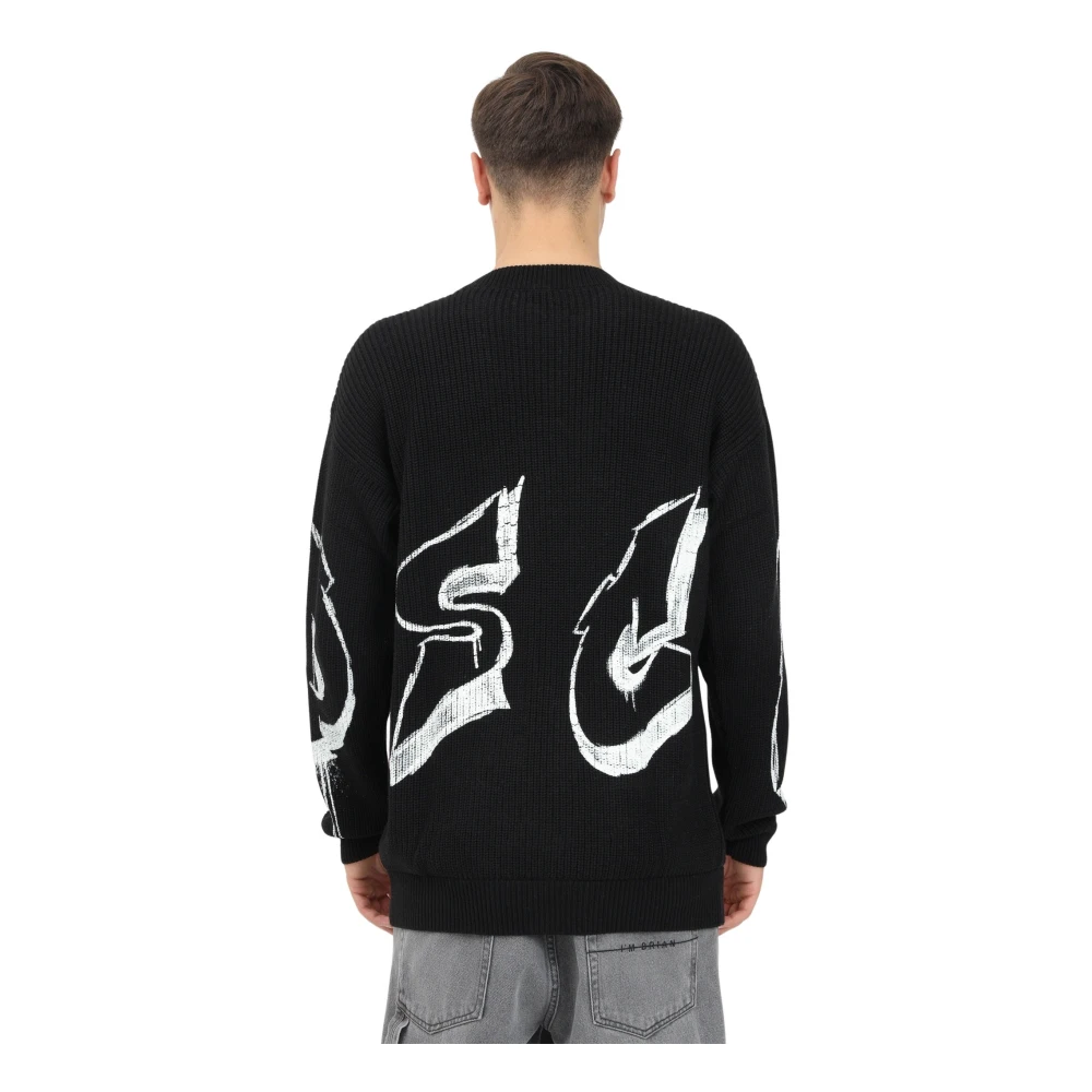 Disclaimer Grafische Zwarte Trui Mannen Herfst Winter Black Heren