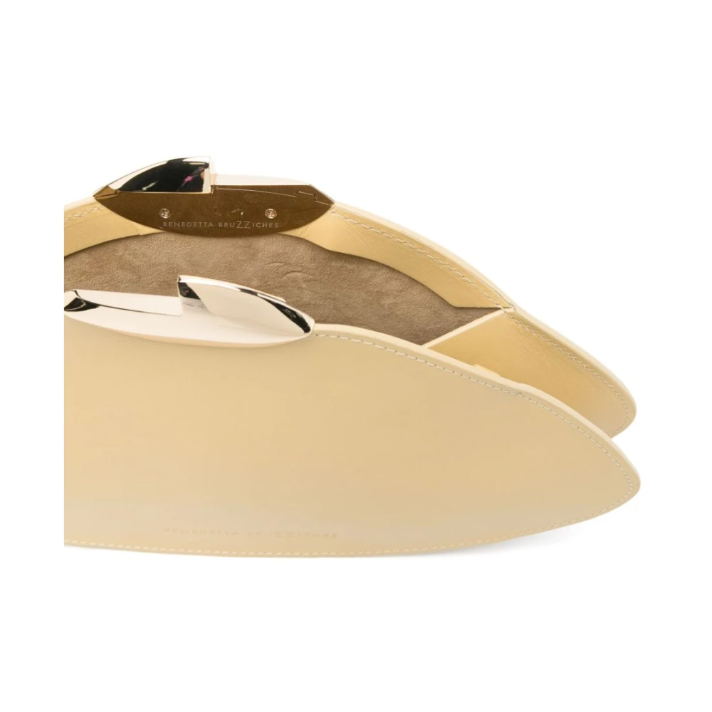 Benedetta Bruzziches Gele Schoudertas Elegant Mode Accessoire Brown Dames