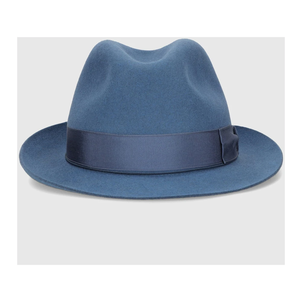 Borsalino Charlait Vilthoed met Kleine Rand Blue Heren