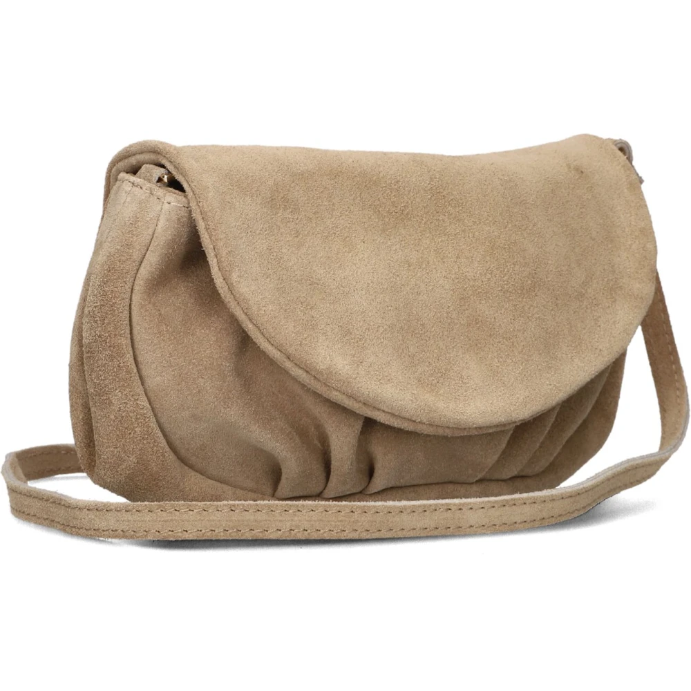Notre-v Beige Suède Schoudertas Corien Beige Dames