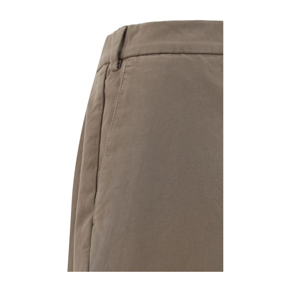 BRUNELLO CUCINELLI Premium Katoenen Herenbroek Monochroom Patroon Brown Heren