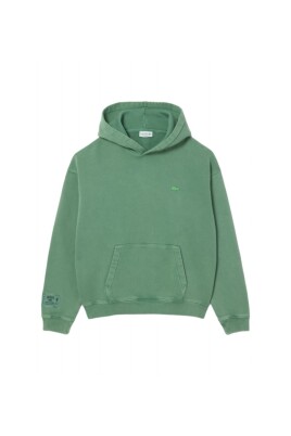 sweat-a-capuche-vert-en-coton-lave-coupe-large