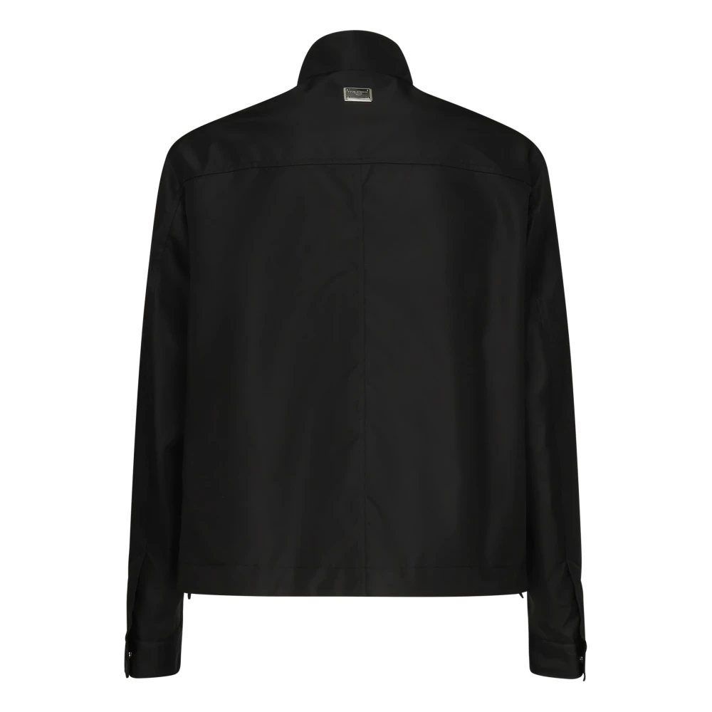 Dolce & Gabbana Zwarte Blouson Overhemden Black Heren
