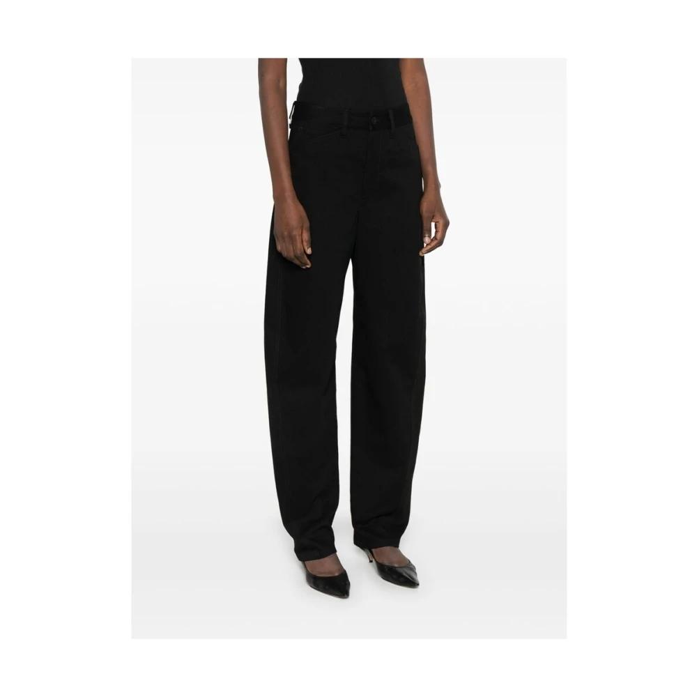 Lemaire Zwarte Klassieke Broek met Vijf Zakken Black Dames
