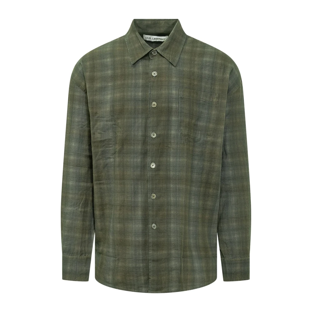 Our Legacy Men's Brown Borrowed Shirt (More Check Print - 52) - Size 52 - Image 3