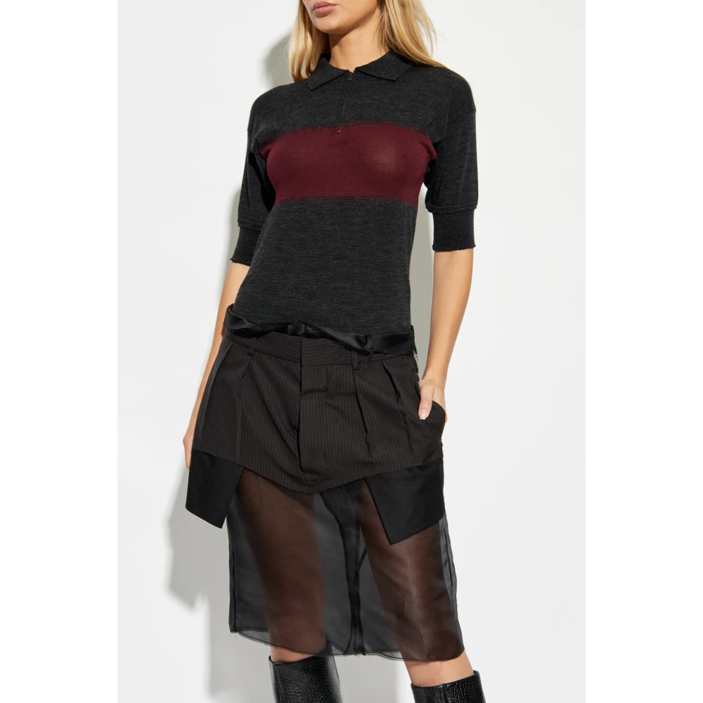 Maison Margiela Jurk met kraag Gray Dames