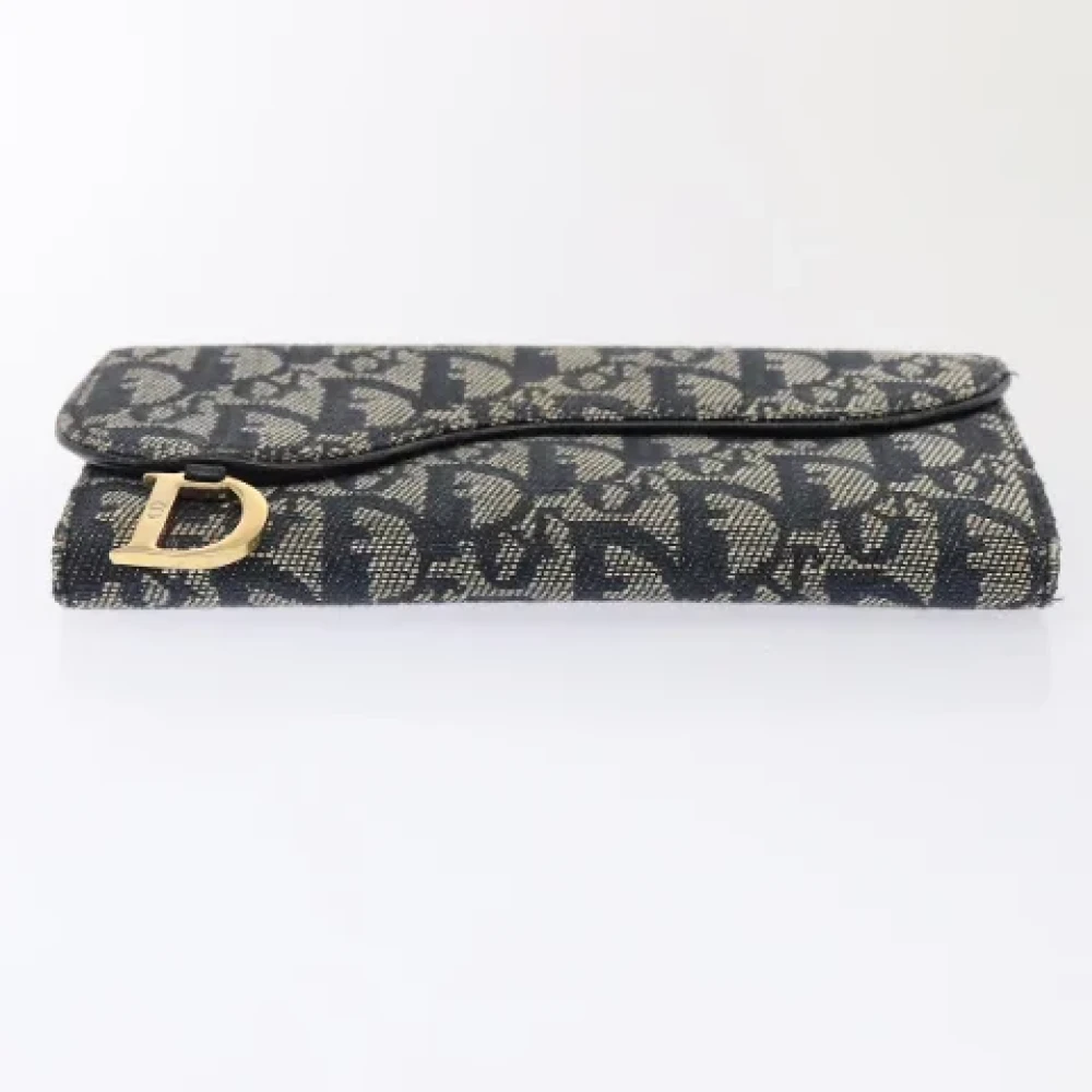 Dior Vintage Pre-owned Canvas wallets Blue Dames