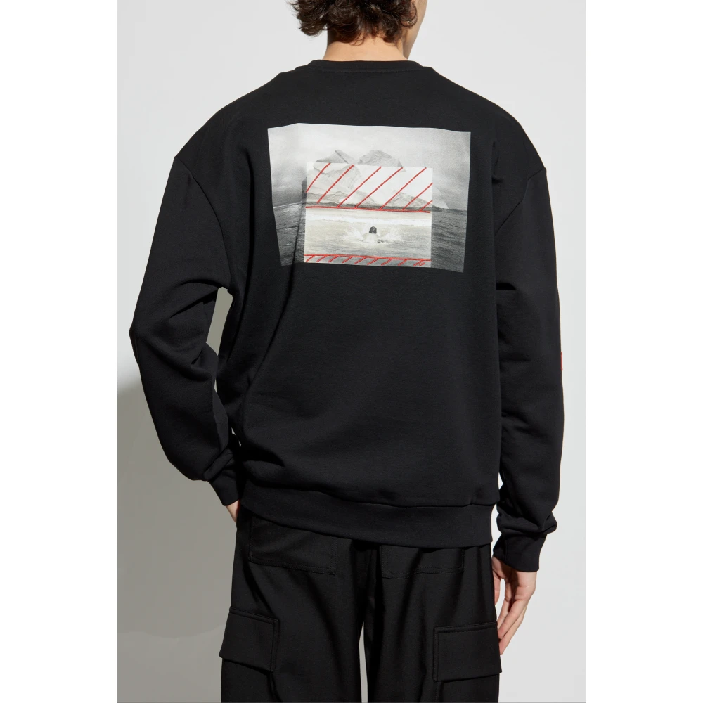 Iceberg Gedrukte sweatshirt Black Heren