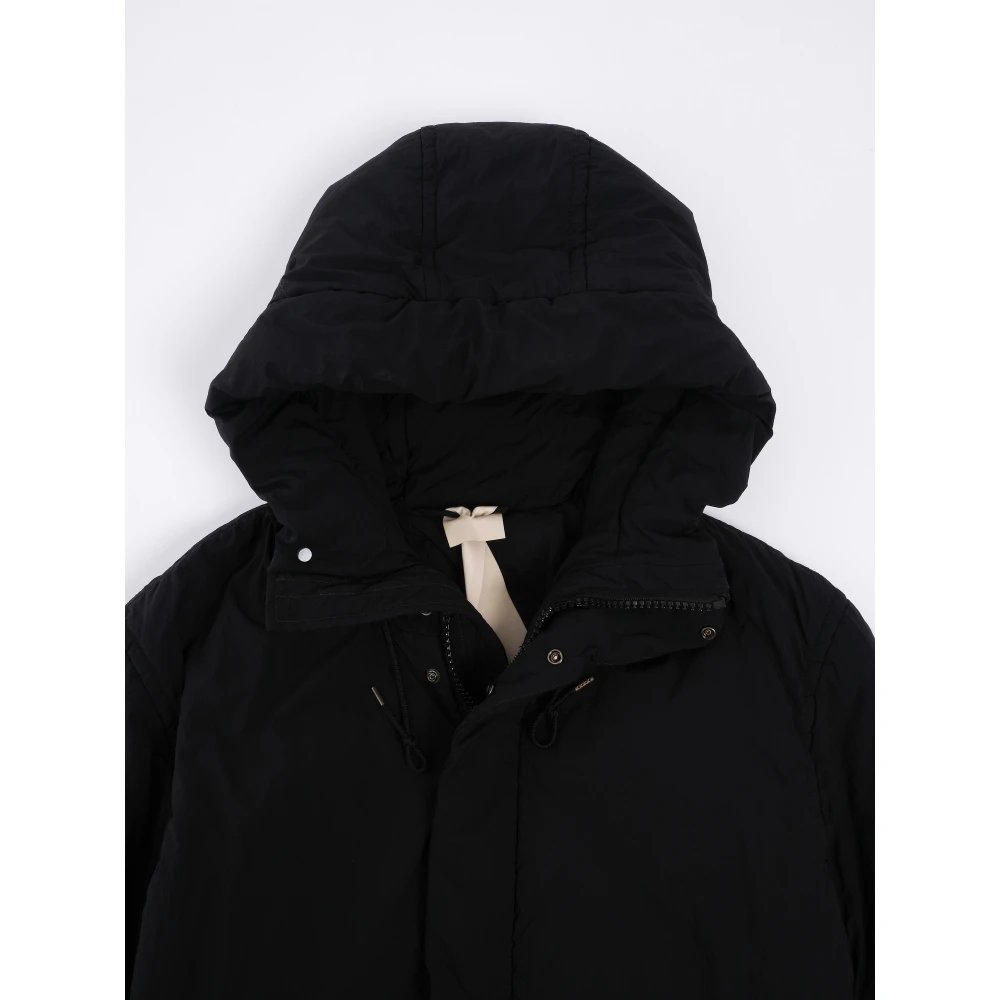 Ten C Zwarte Parka Mid Layer Jas Black Heren