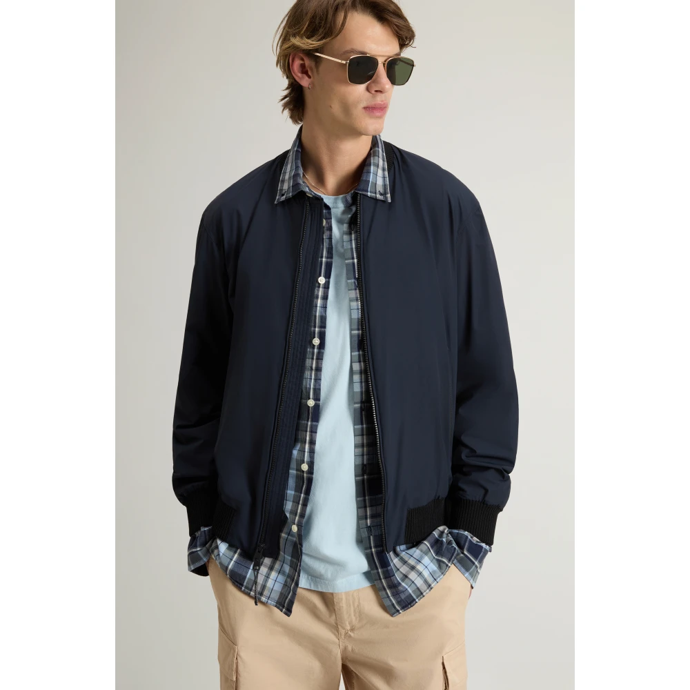 Woolrich Klassieke Bomberjack Blue Heren