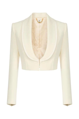 Croppad kavaj med peplum
