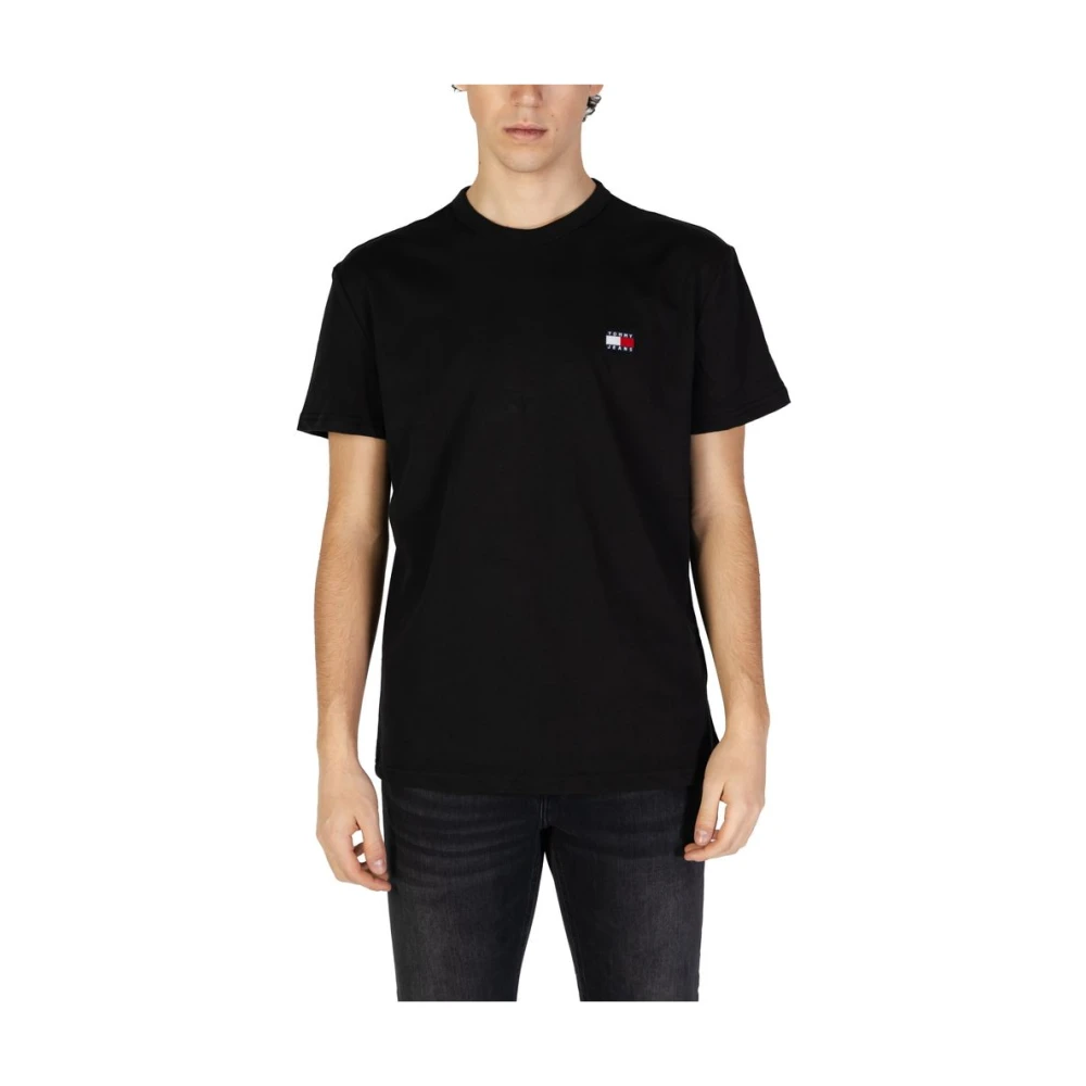 Tommy Jeans Zwart Katoenen Gerecycled T-Shirt Lente Zomer Black Heren