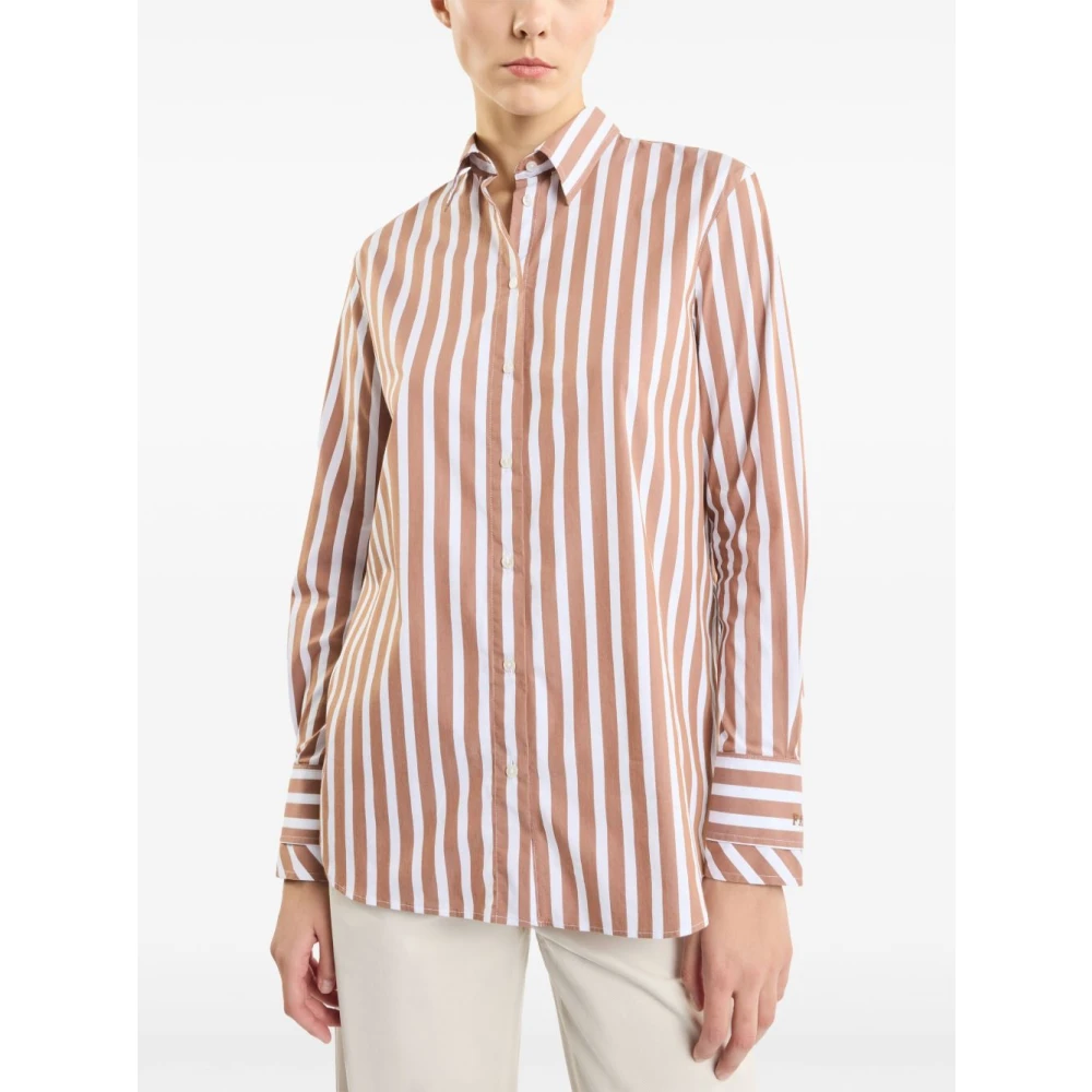 Fay Bruine Shirt Elegant Mix Comfort Stijl Brown Dames