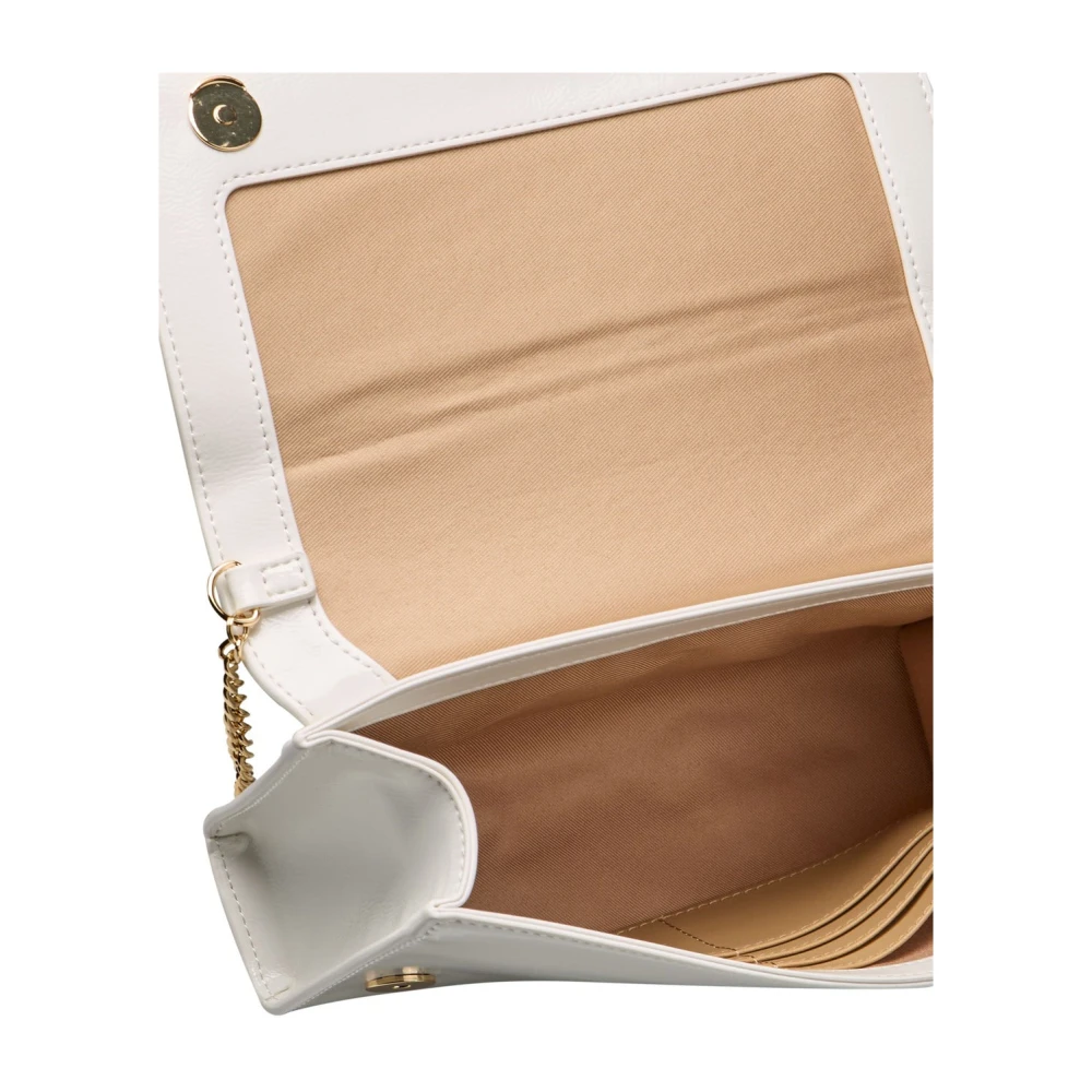 Love Moschino Crossbody Chain Tas met Logo Voorkant White Dames