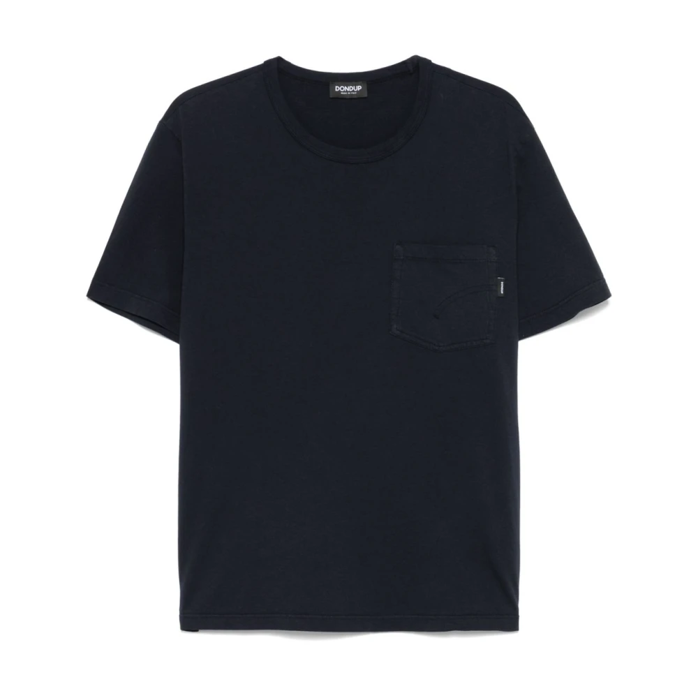 Dondup Blauw Crew Neck Zak T-shirt Blue Heren