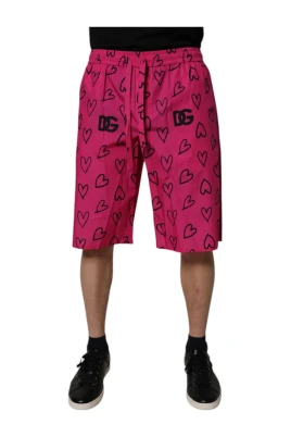 Hjärtmönstrade Bermudashorts