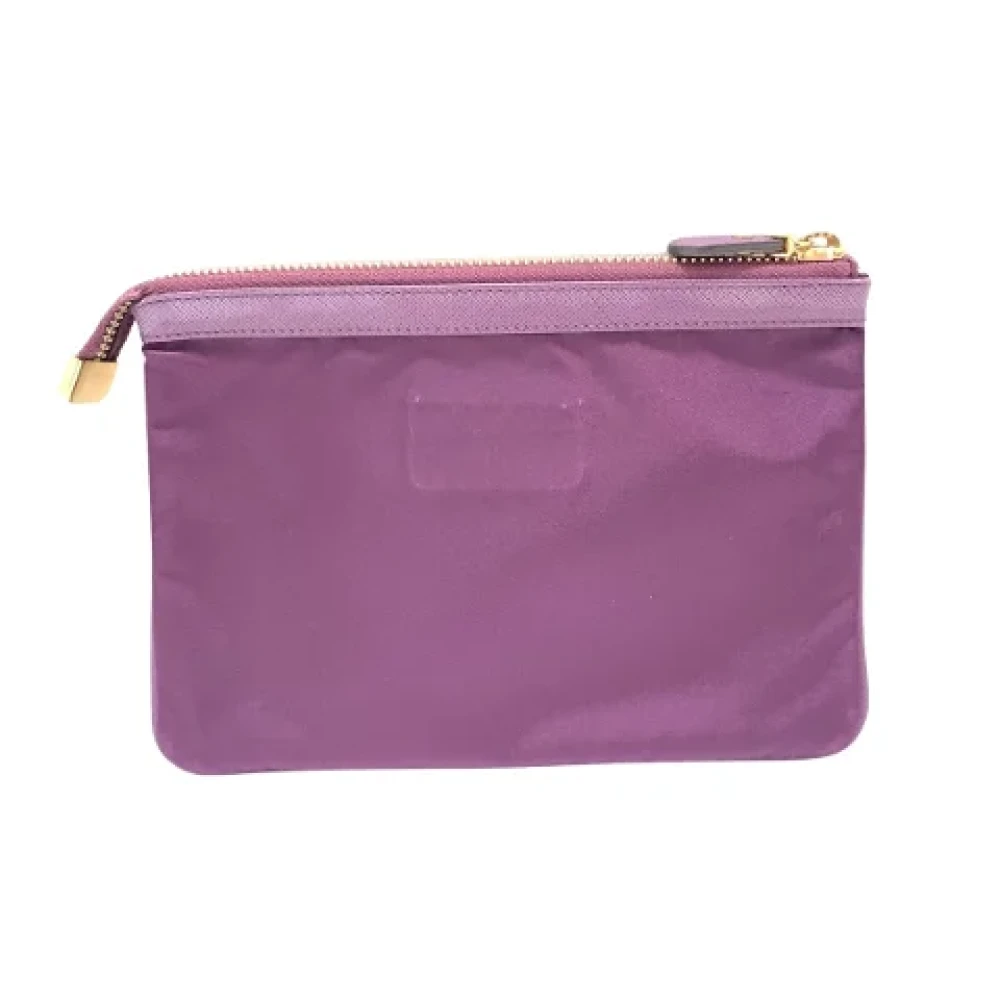 Salvatore Ferragamo Pre-owned Fabric clutches Purple Dames