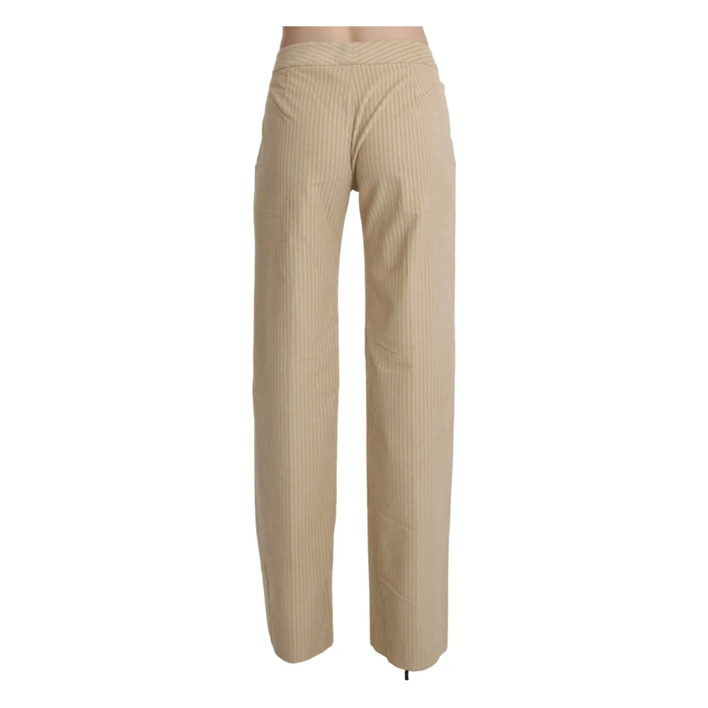 Ermanno Scervino Beige High Waist Wide Leg Broek Beige Dames