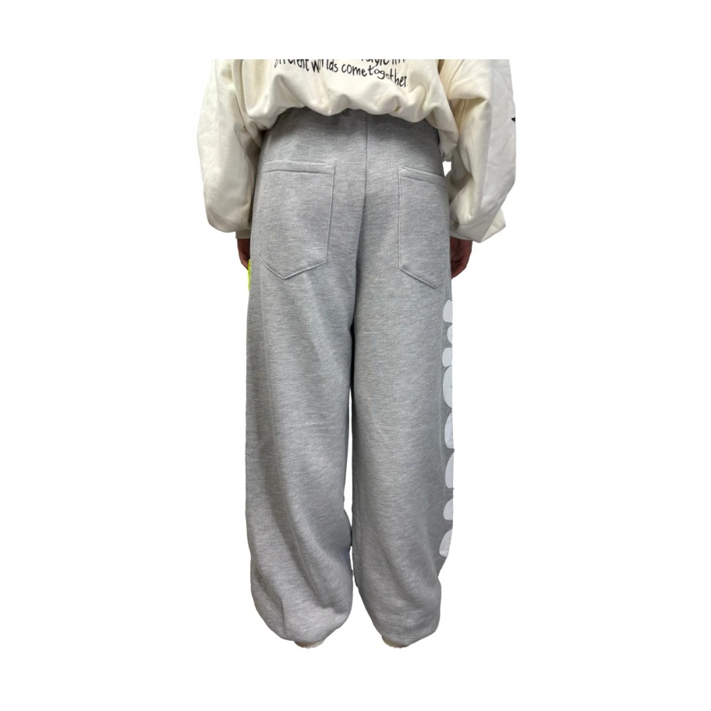 Barrow Hoge taille grijze katoenen broek Gray Dames