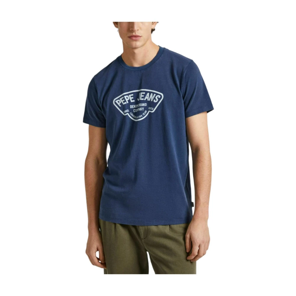 Pepe Jeans Blauwe Cherry T-shirt Blue Heren