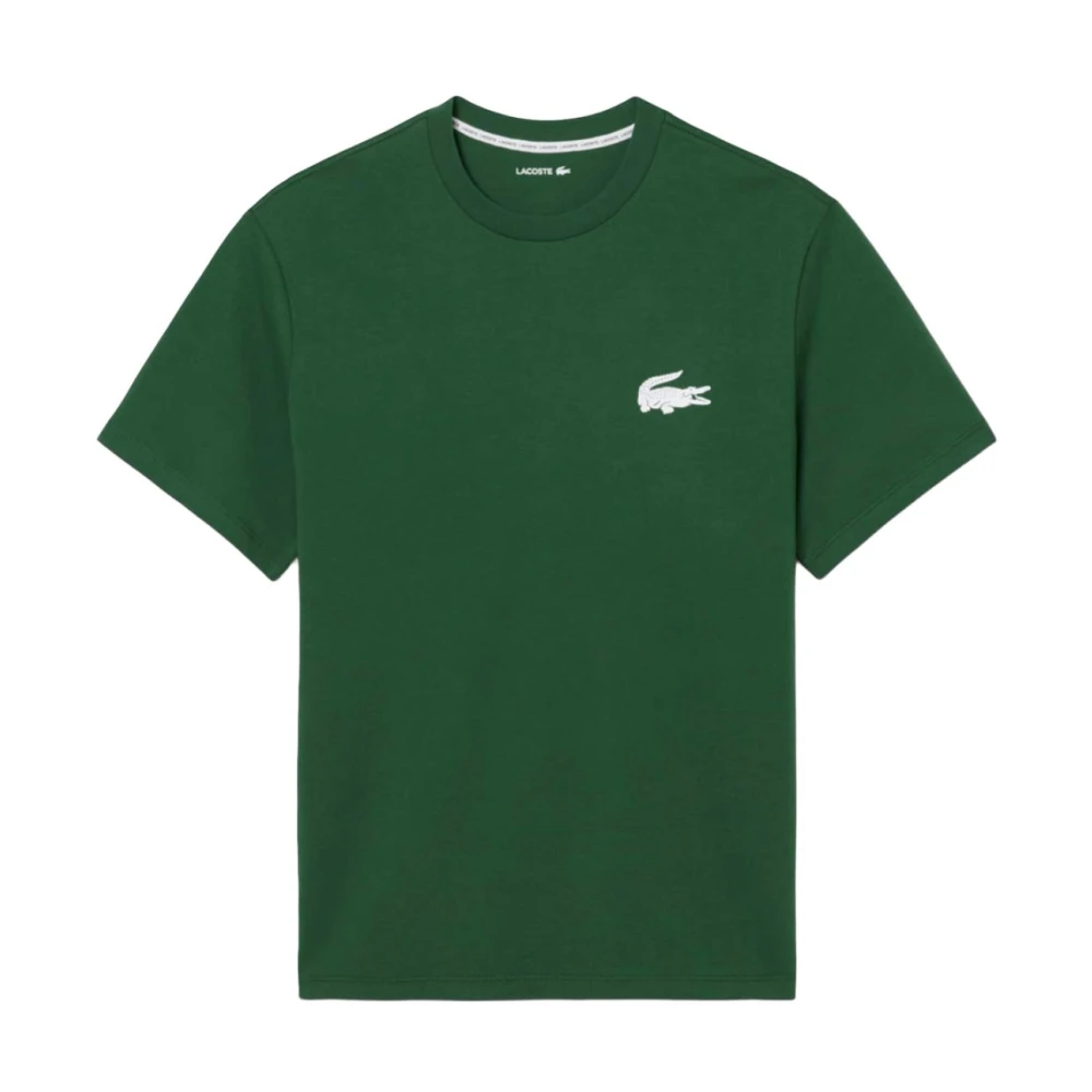 Lacoste Herr Grön Toppar S, Bomull, Tshirt Mc Coton Logo