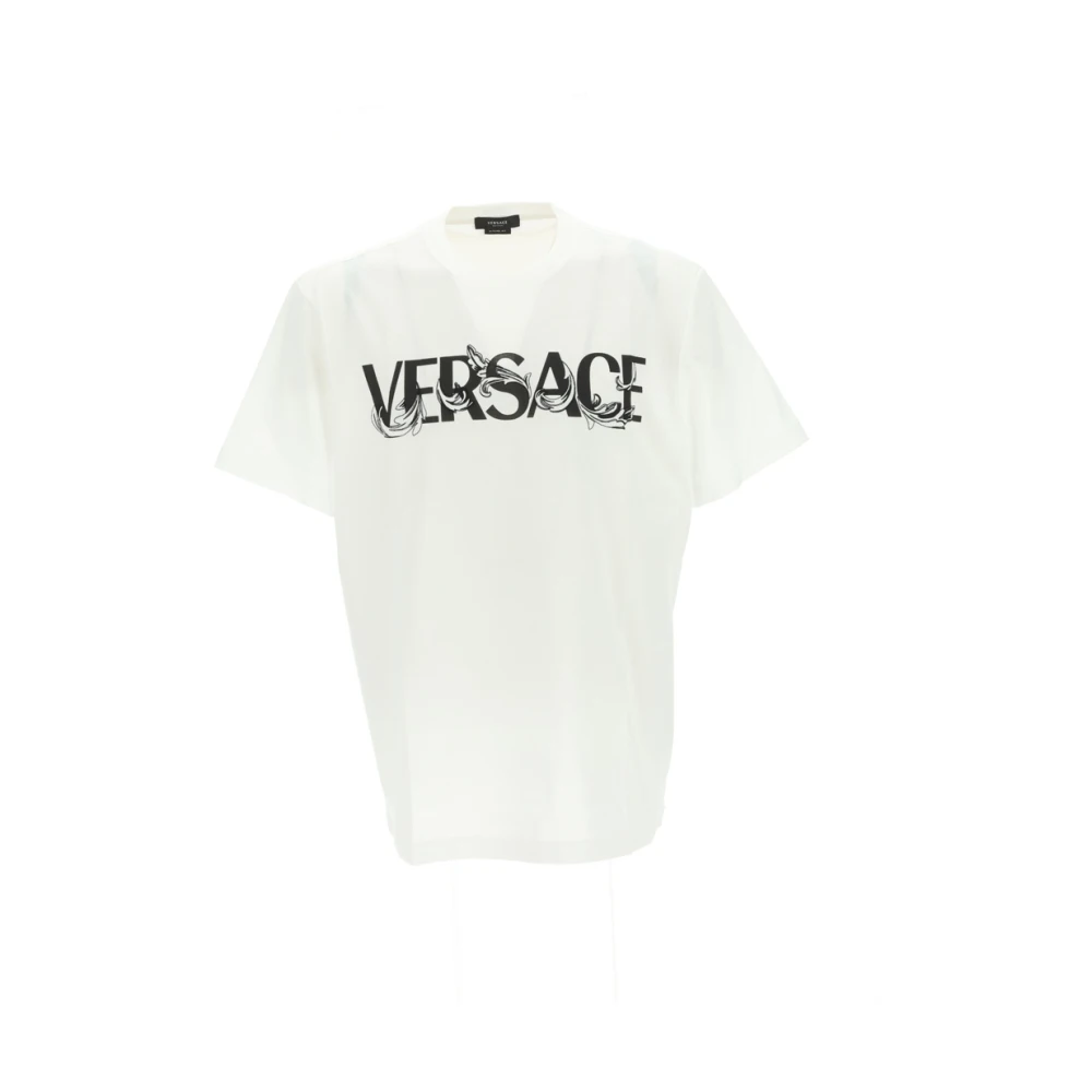 Versace Bomull Jersey T-Shirt White, Herr