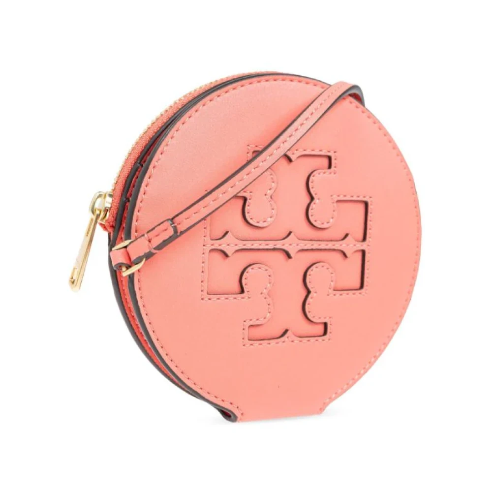 TORY BURCH Roze Leren Portemonnee met Polsband Pink Dames
