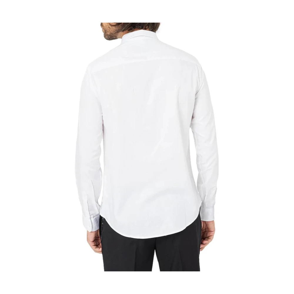 Armani Exchange Geborduurd Overhemd White Heren