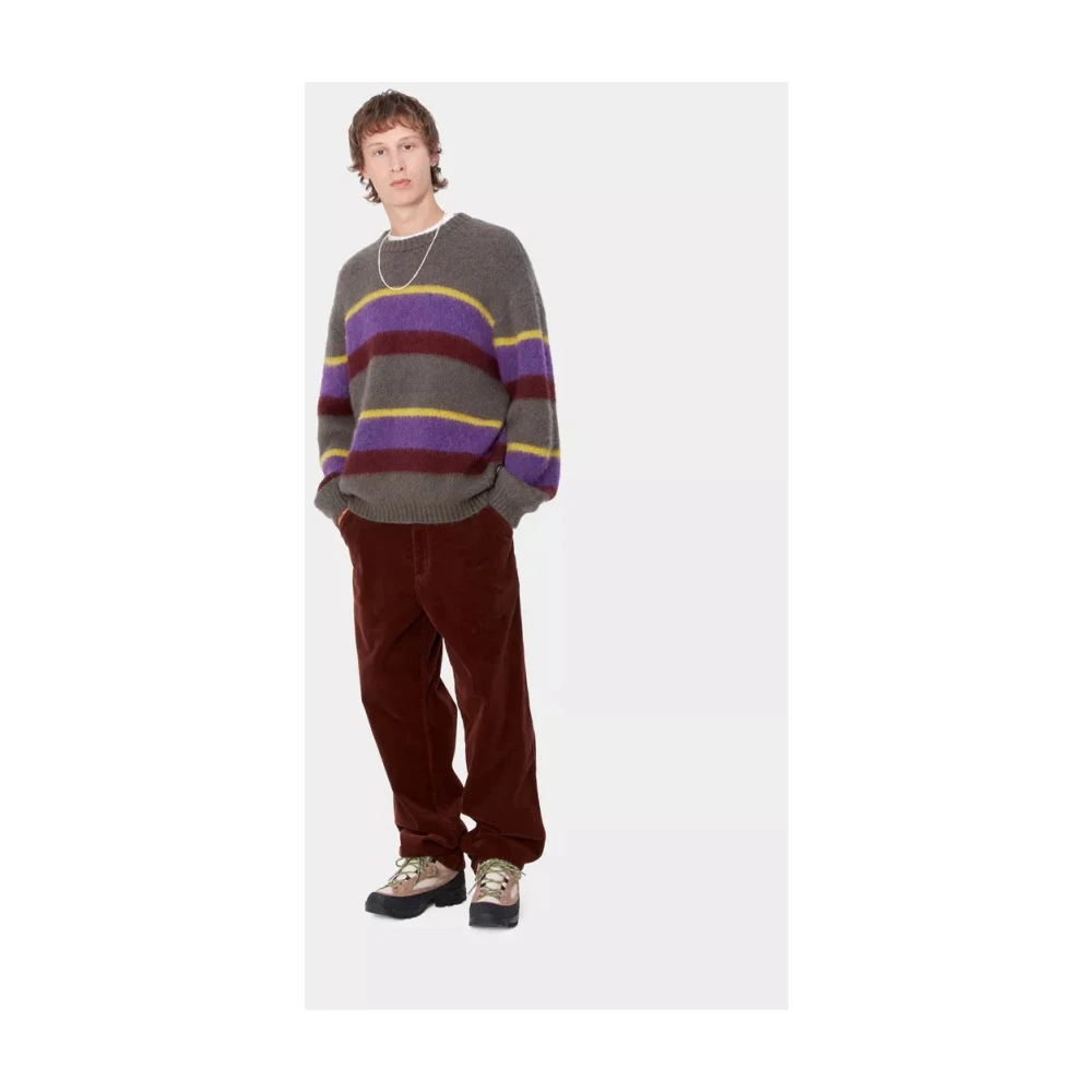 Carhartt WIP Gestreepte Gebreide Trui Aura Multicolor Heren